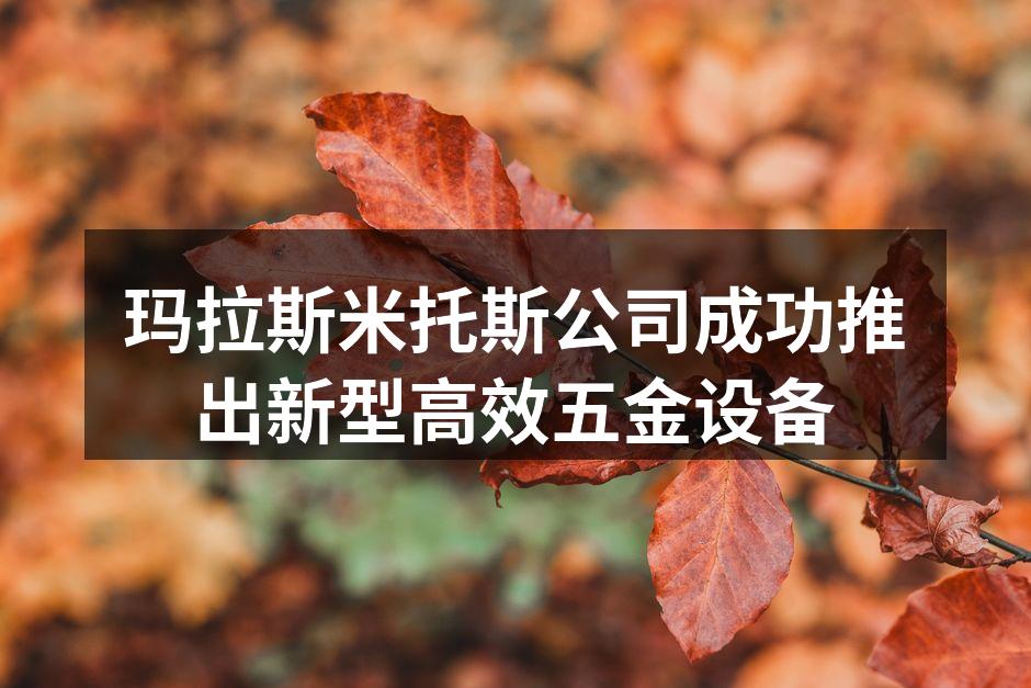 新型高效五金设备展示